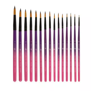 Кисть двухцветная синтетика круглая "Decola"