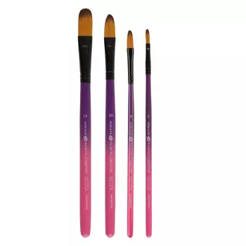 Кисть двухцветная синтетика овальная "Decola"