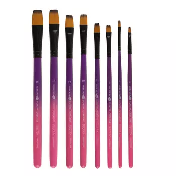 Кисть двухцветная синтетика плоская "Decola"