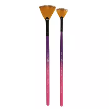 Кисть двухцветная синтетика веерная "Decola"