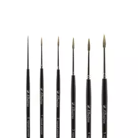 Кисть горный колонок круглая Альбатрос, короткая ручка