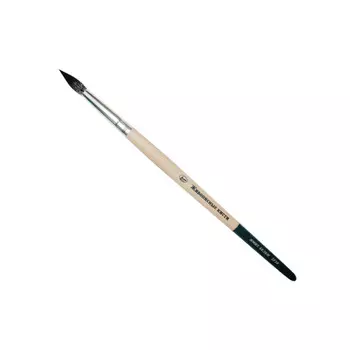 Кисть имитация белки №9 круглая Живописные кисти "2F16" короткая ручка с черным кончиком