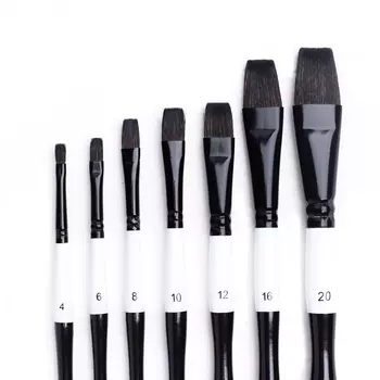 Кисть имитация белки плоская Малевичъ "Blanka"