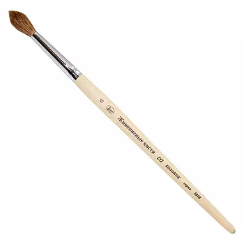 Кисть колонок №00 круглая Живописные кисти "1010" короткая ручка п/лак