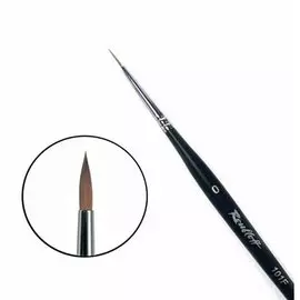 Кисть колонок №0 круглая Roubloff "101F" фигурная коротка ручка, матовая