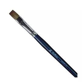 Кисть колонок №10 плоская Альбатрос "Байкал" длинная ручка