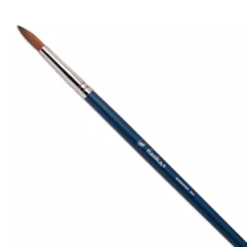 Кисть колонок №14 круглая Альбатрос "Байкал" длинная ручка