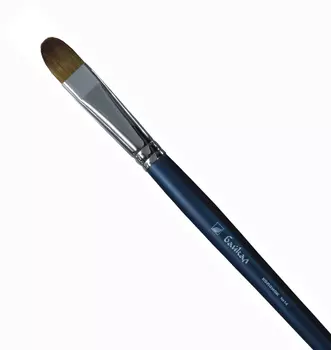 Кисть колонок №14 овальная Альбатрос "Байкал" длинная ручка