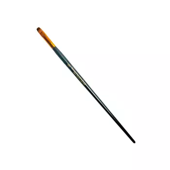 Кисть колонок №14 овальная Живописные кисти "1137" длинная, черная, матовая ручка