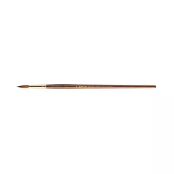 Кисть колонок №18 круглая Escoda "Grafilo 2420" Tajmyr длинная ручка коричневая