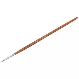 Кисть колонок №1 круглая Гамма "Классическая" короткая ручка