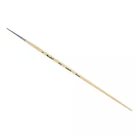 Кисть колонок №1 круглая Roubloff "1012" длинная ручка п/лак