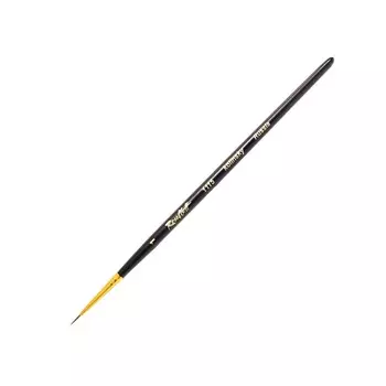 Кисть колонок №1 круглая Roubloff "1115" короткая ручка, матовая