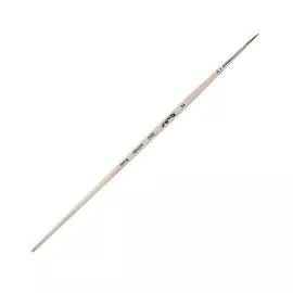 Кисть колонок №2 круглая Roubloff "1012" длинная ручка п/лак