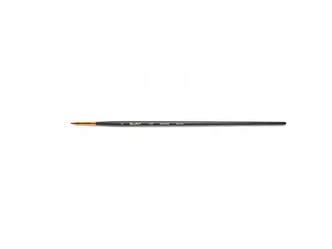 Кисть колонок №2 плоская Roubloff "1127" длинная ручка, матовая