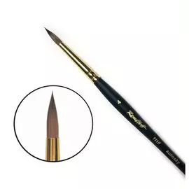 Кисть колонок №4 круглая Roubloff "111F" фигурная коротка ручка, матовая