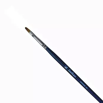 Кисть колонок №4 овальная Альбатрос "Байкал" длинная ручка