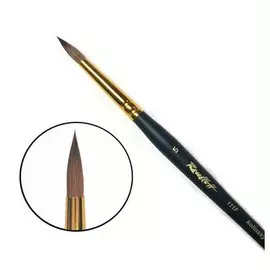 Кисть колонок №5 круглая Roubloff "111F" фигурная коротка ручка, матовая