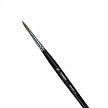 Кисть колонок №6 круглая Альбатрос "Профи" длинная ручка