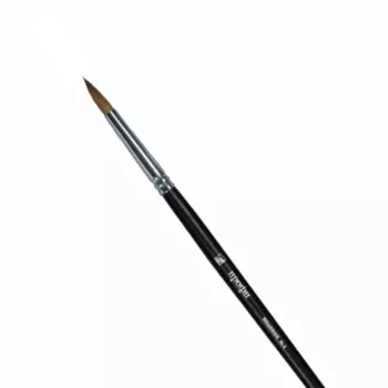 Кисть колонок №8 круглая Альбатрос "Профи" длинная ручка