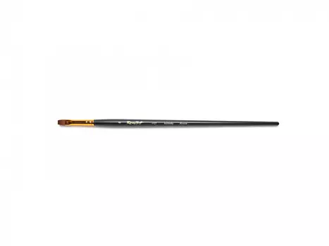 Кисть колонок №8 плоская Roubloff "1127" длинная ручка, матовая