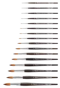 Кисть колонок круглая Tintoretto на короткой ручке