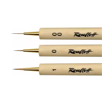 Кисть колонок лайнер Roubloff "Миниатюра" ручка скошенная утолщенная