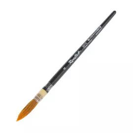 Кисть колонок микс №8 круглая Roubloff "QD15" короткая ручка, в пленочной обойме