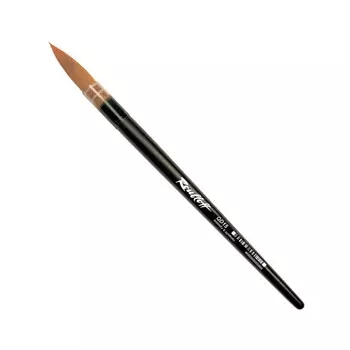 Кисть колонок микс круглая Roubloff "QD15" короткая ручка, в пленочной обойме