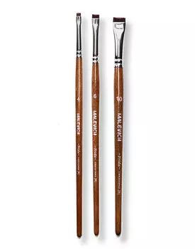 Кисть-ластик из синтетики плоская Малевичъ "Frida"