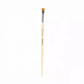 Кисть нейлон №10 плоская Альбатрос "Хобби" волос разной длины