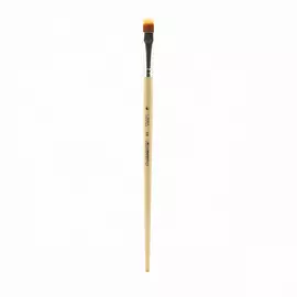 Кисть нейлон №12 плоская Альбатрос "Хобби" волос разной длины