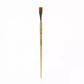 Кисть нейлон №14 плоская Альбатрос "Хобби" волос разной длины