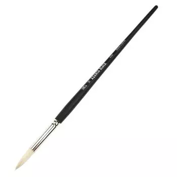 Кисть щетина №10 круглая Winsor&amp;Newton "Azanta" длинная черная ручка