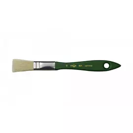 Кисть щетина №15 флейц Гамма, зелёная ручка