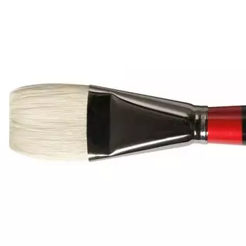Кисть щетина № 18 укороченная плоская Daler-Rowney "GEORGIAN" длинная ручка