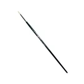 Кисть щетина №24 плоская Живописные кисти "1629" длинная ручка с черным кончиком