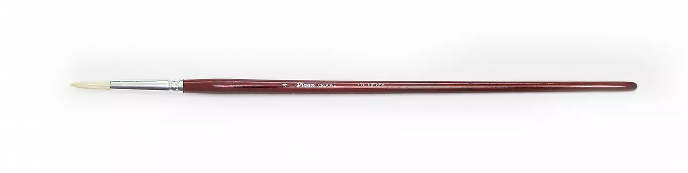 Кисть щетина №4 круглая Pinax "Creative 101" длинная ручка