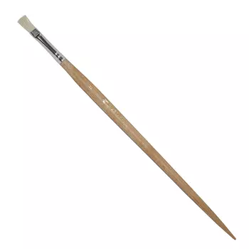 Кисть щетина №8 плоская ЦТИ длинная ручка