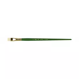 Кисть щетина №8 плоская, укороченный ворс Гамма "Пейзаж" длинная ручка