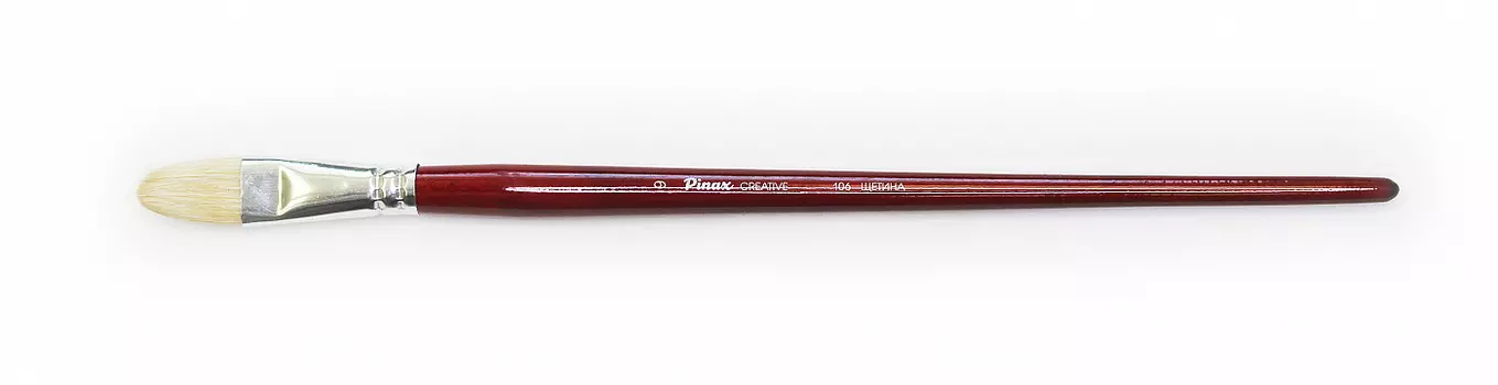 Кисть щетина №9 овальная Pinax "Creative 106" длинная ручка