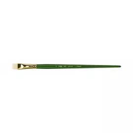 Кисть щетина №9 плоская, укороченный ворс Гамма "Пейзаж" длинная ручка