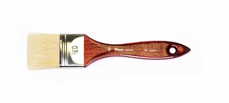 Кисть щетина флейц №50 Pinax "Creative 100" короткая ручка
