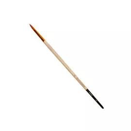 Кисть синтетика №10 круглая Живописные кисти "1319" длинная ручка с черным кончиком