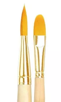 Кисть синтетика №10 овальная Живописные кисти "1332" длинная ручка