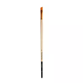 Кисть синтетика №12 наклонная Живописные кисти "1369" короткая ручка с черным кончиком