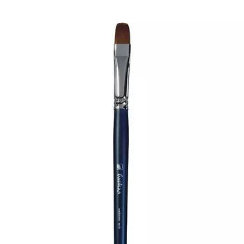 Кисть синтетика №12 овальная Альбатрос "Байкал" длинная ручка