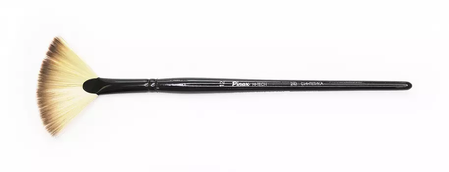 Кисть синтетика №12 веерная Pinax "HI-TECH 243" короткая ручка