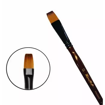 Кисть синтетика №13 плоская Roubloff "17RB" короткая ручка
