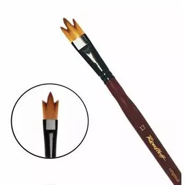 Кисть синтетика №13 "трезубец" Roubloff "12RB" короткая ручка